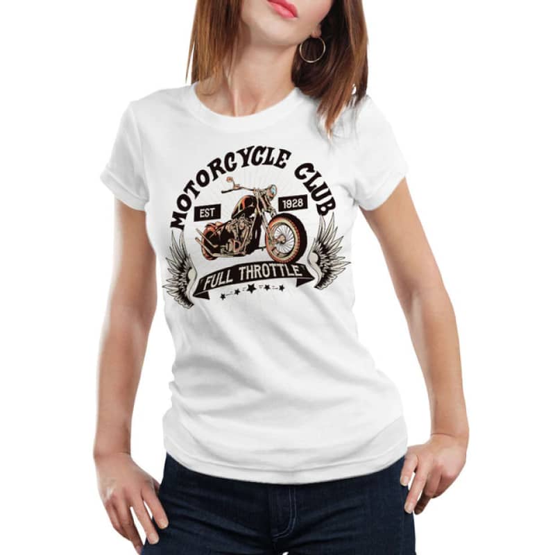 Tee shirt moto pour femme - motorcycle club