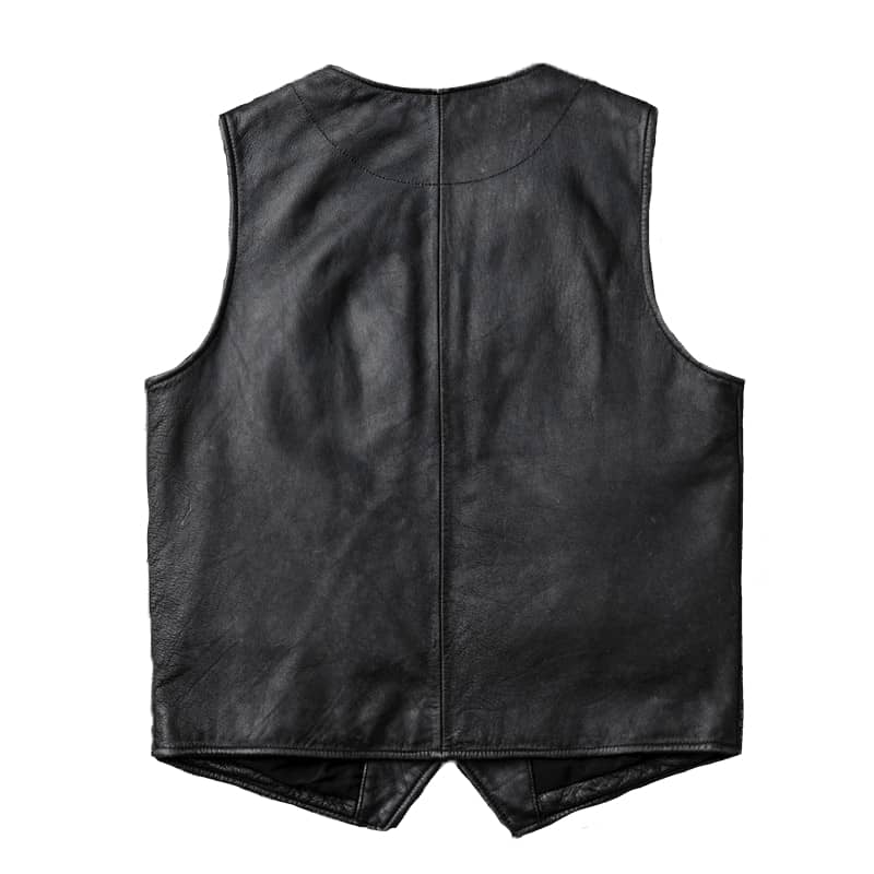 Gilet en cuir pour biker vintage