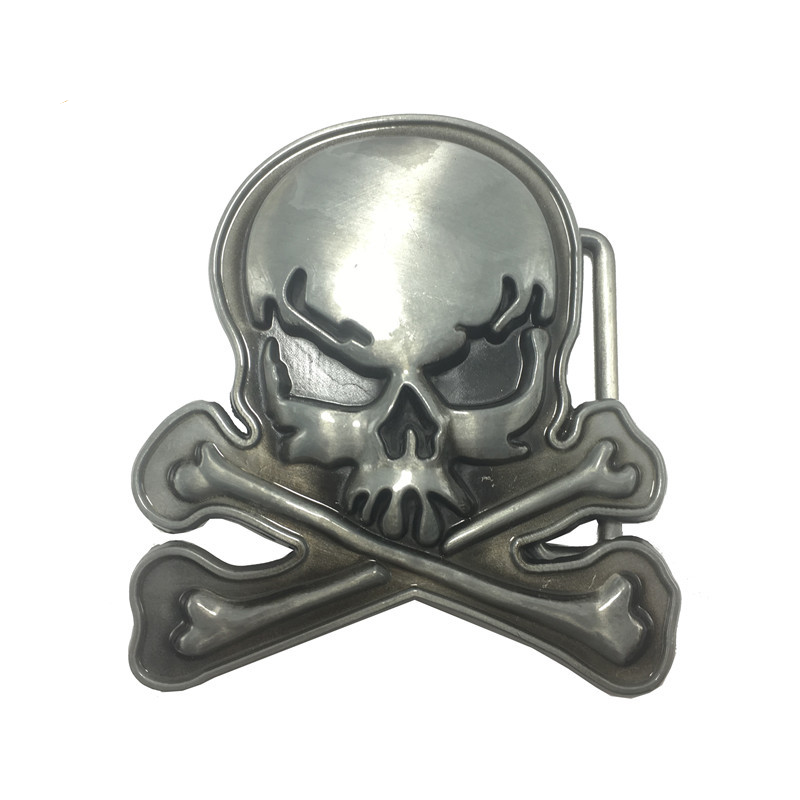 Boucle de ceinture metal - tête de mort