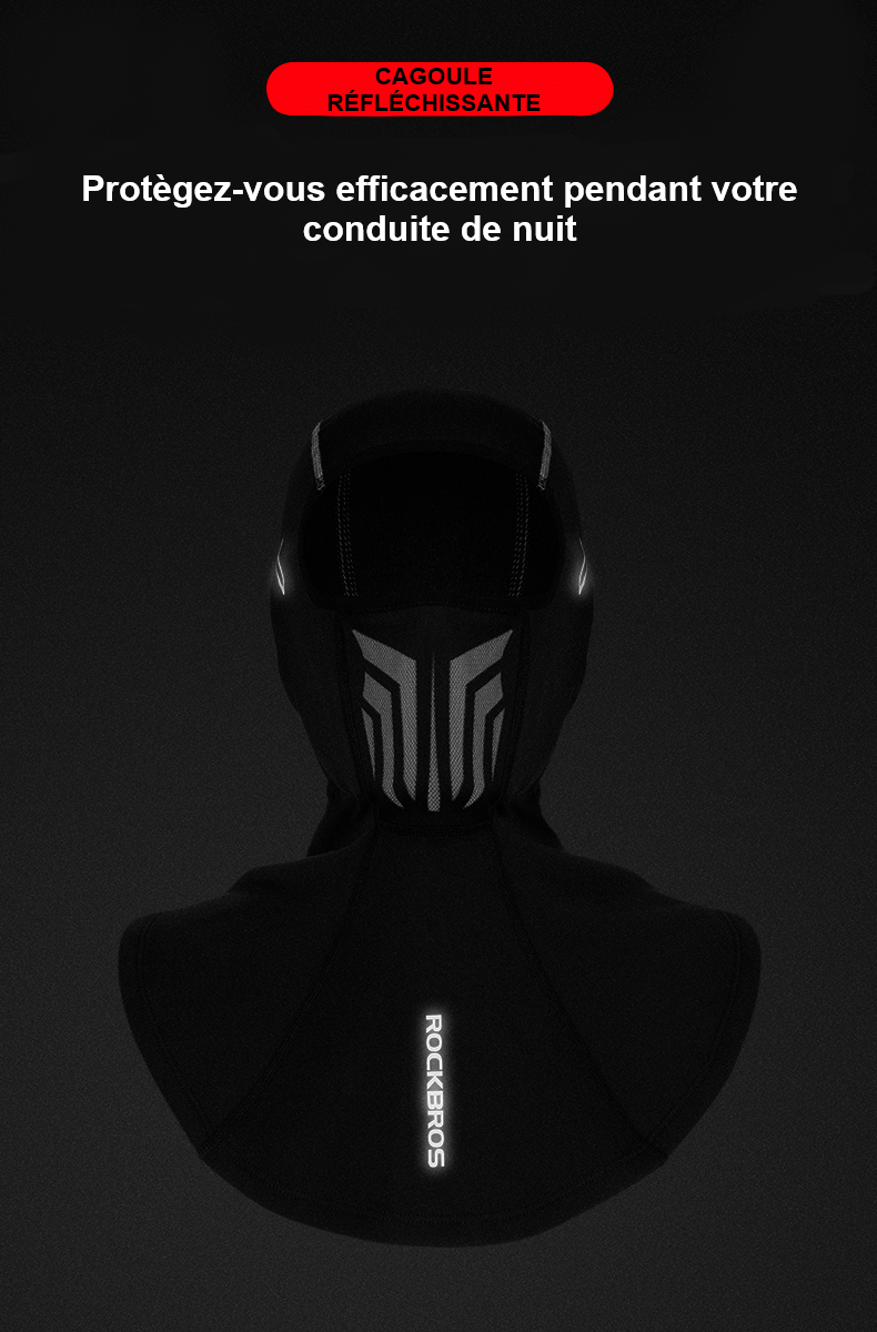 Cagoule de moto réfléchissante