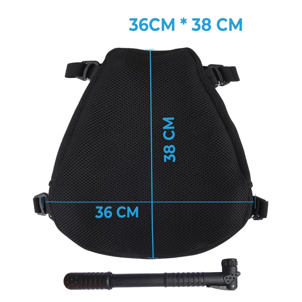 Coussin pour moto gonflé à l'air