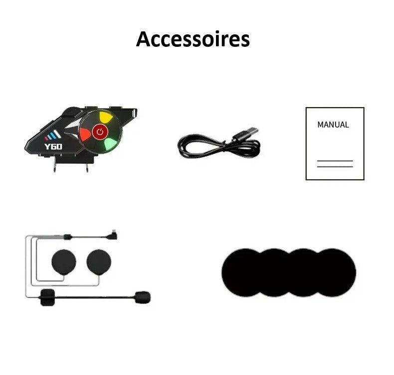 Intercom bluetooth moto y60 étanches