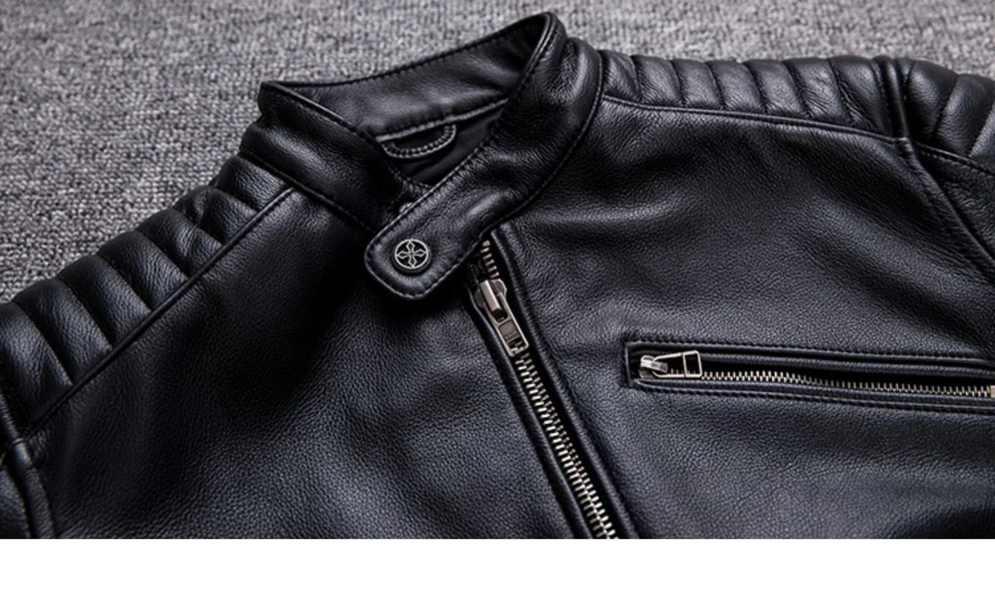 Perfecto noir en cuir pour homme