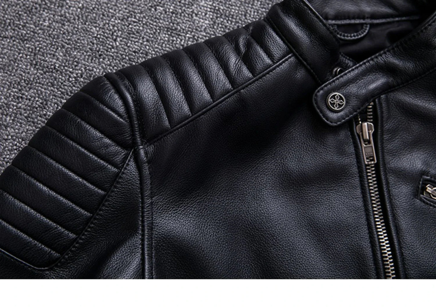 Perfecto noir en cuir pour homme