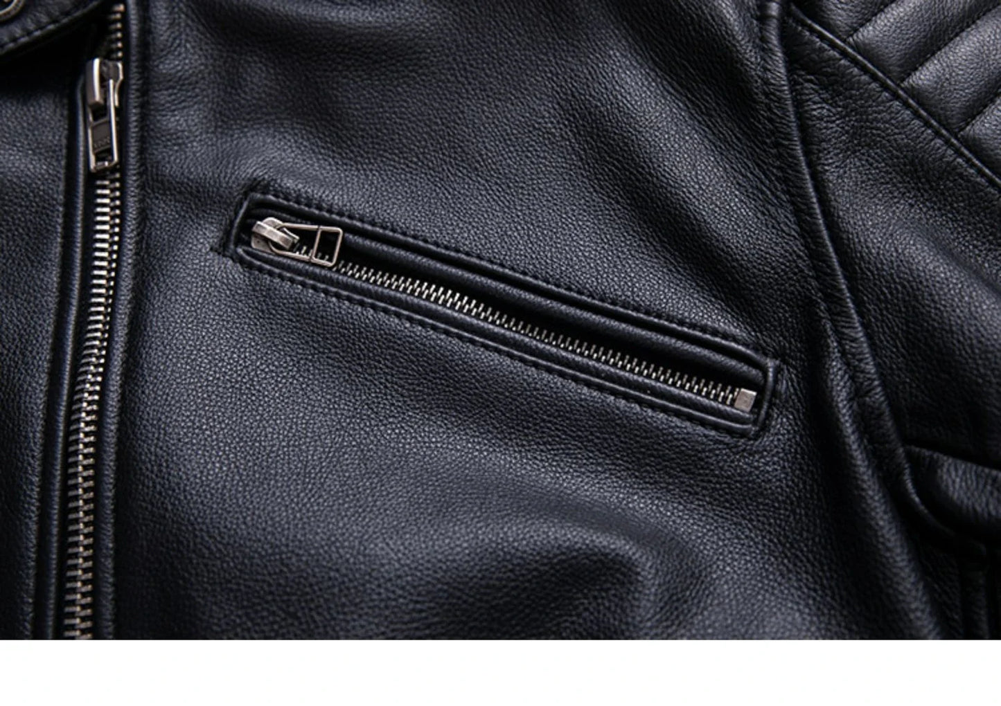 Perfecto noir en cuir pour homme