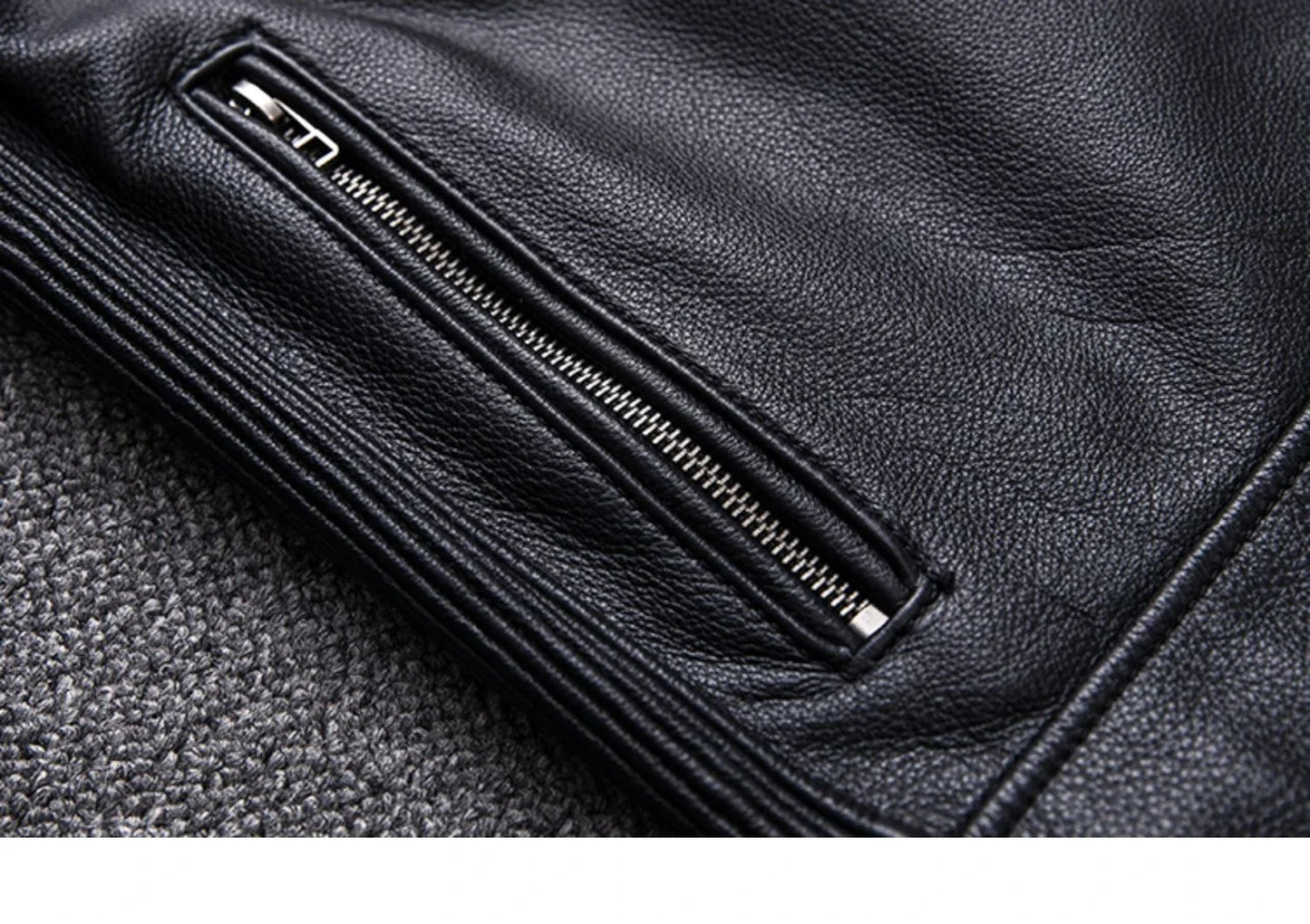 Perfecto noir en cuir pour homme