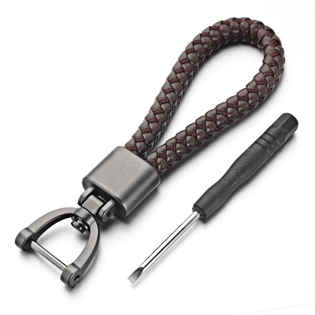 Porte clé moto en cuir