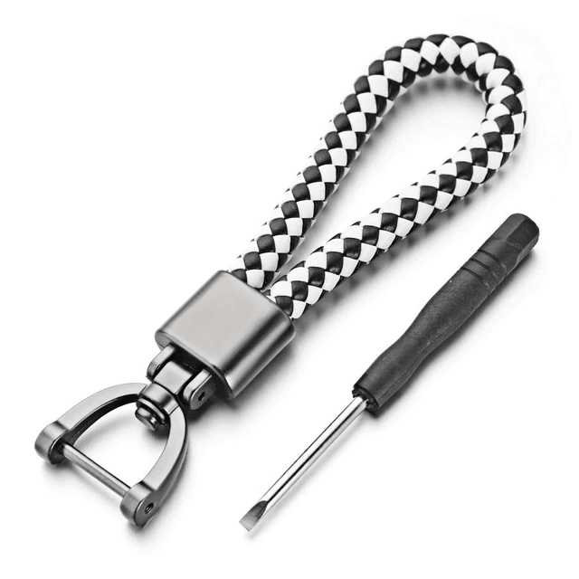 Porte clé moto en cuir