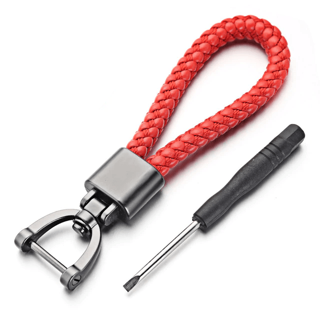 Porte clé moto en cuir