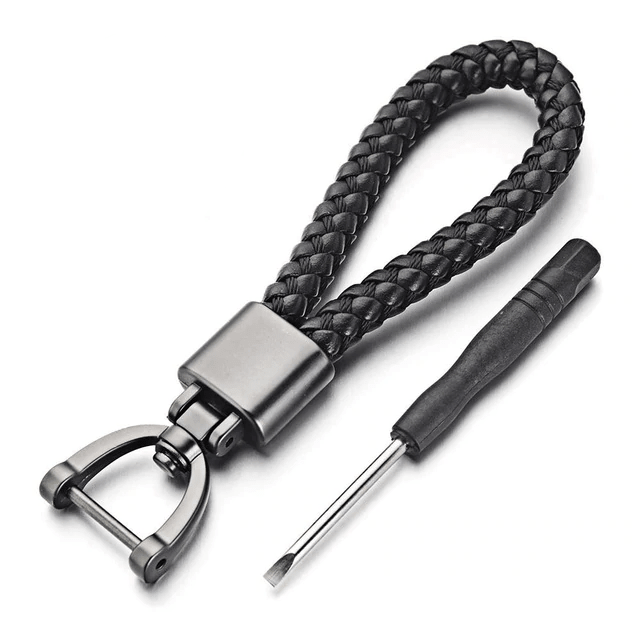 Porte clé moto en cuir