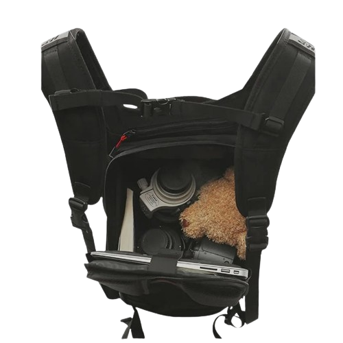 Sac à dos moto coqué noir et rouge