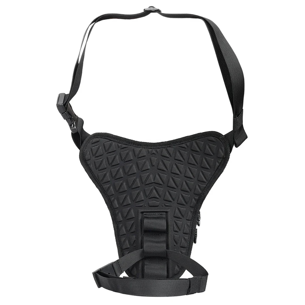 Sacoche de jambe carbone pour motard