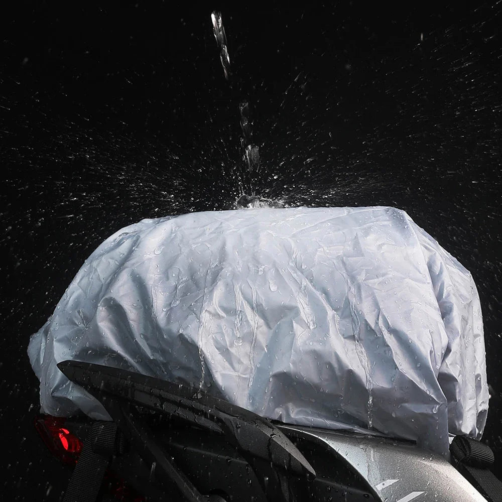 Sacoche de selle moto noire extensible