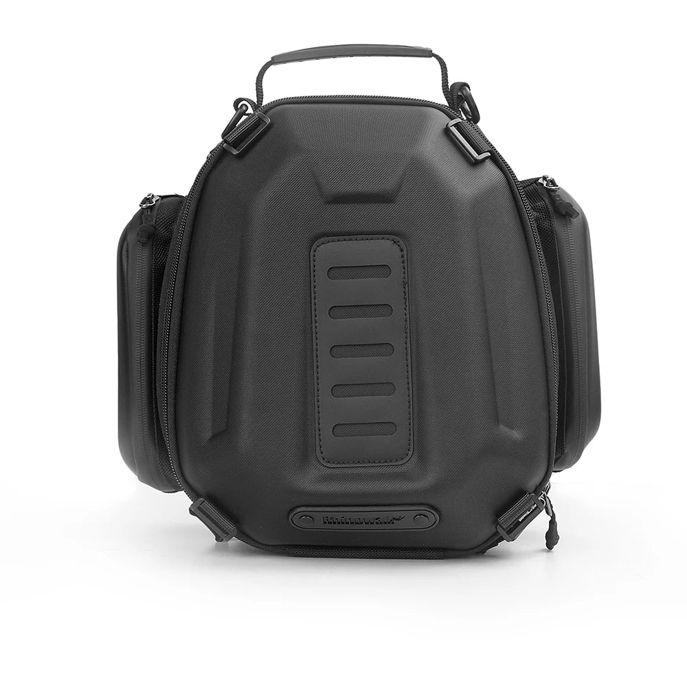 Sacoche de selle moto noire extensible
