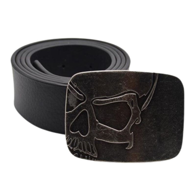 Ceinture biker tête de mort mexicaine