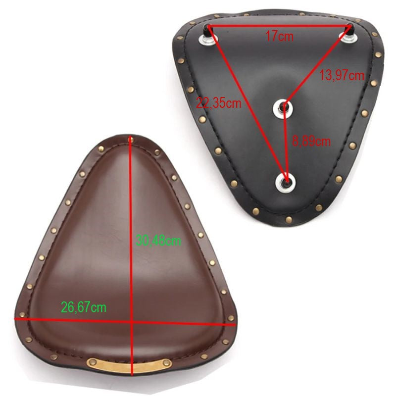 Selle de moto bobber en cuir marron