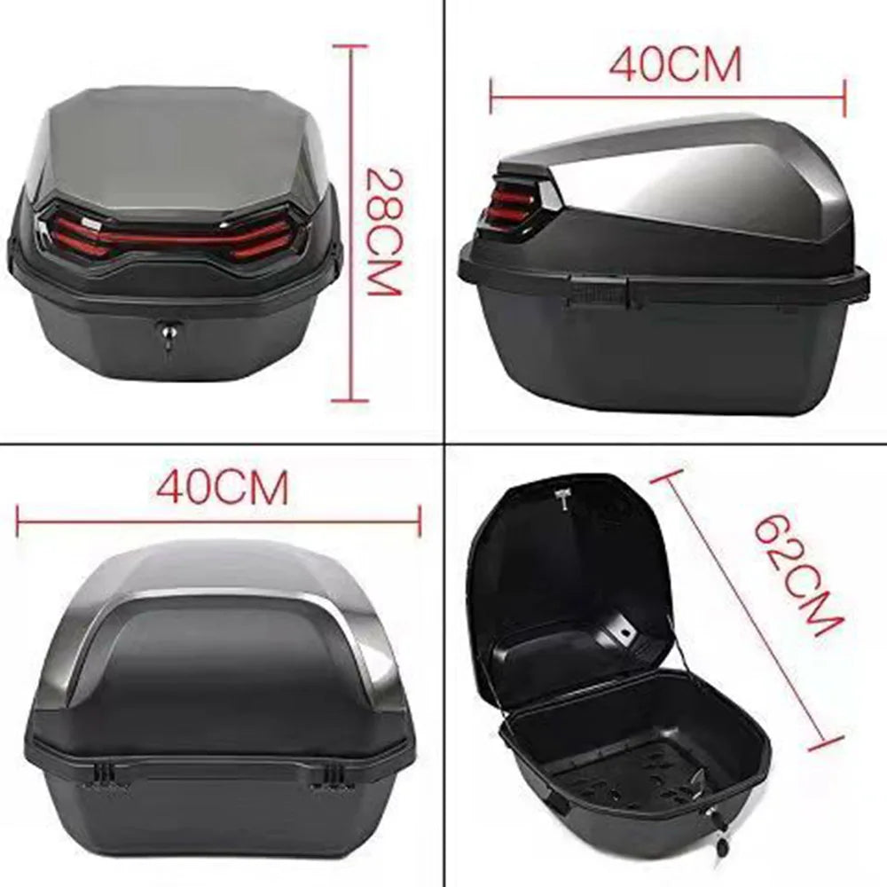 Top case moto gris 30l
