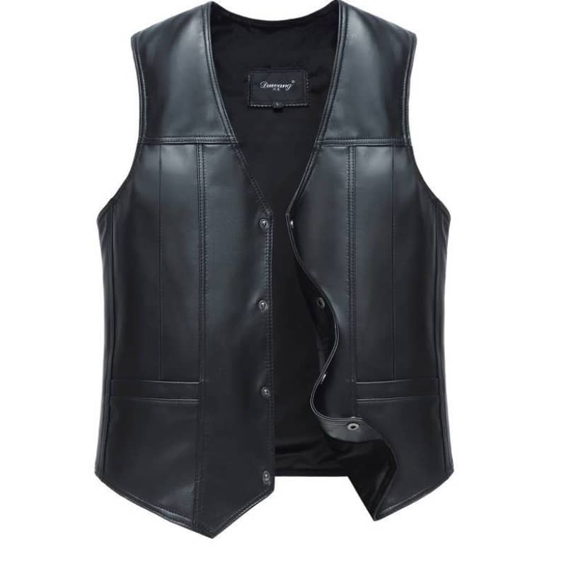Gilet biker en cuir - old biker
