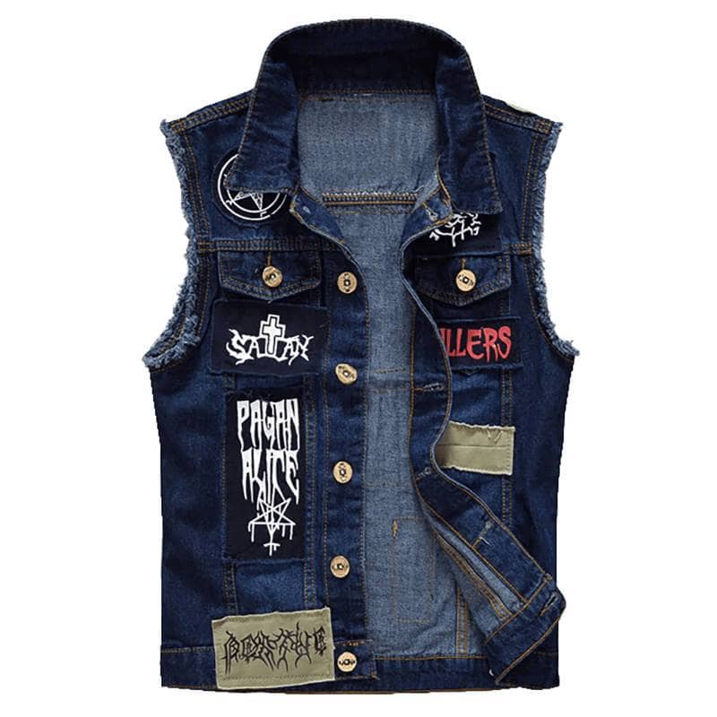 Gilet jean biker - diamonhate