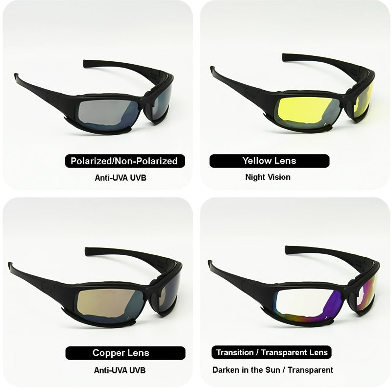 Lunettes de moto polarisées tactiques uv400