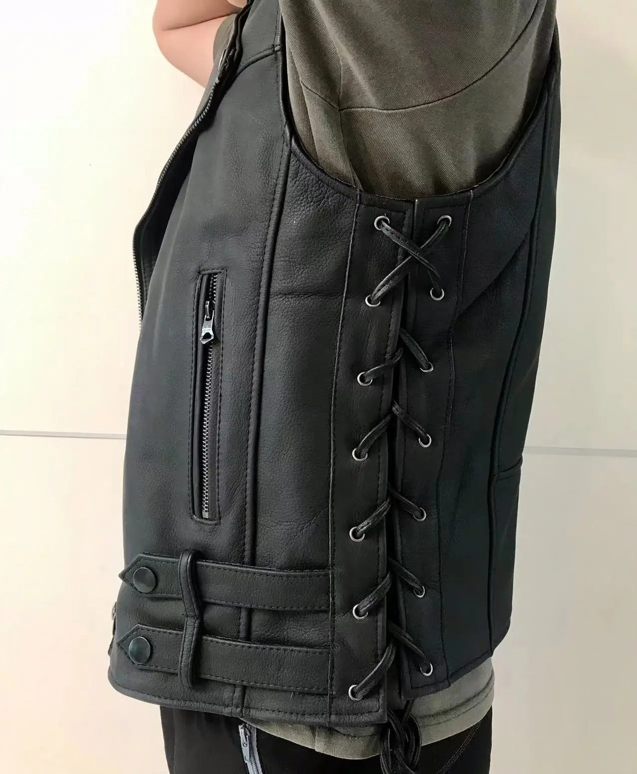 Gilet cuir biker - free biker