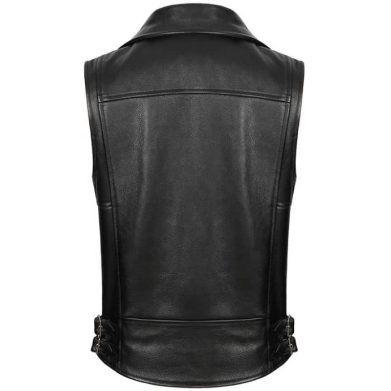 Gilet biker en cuir - inaf
