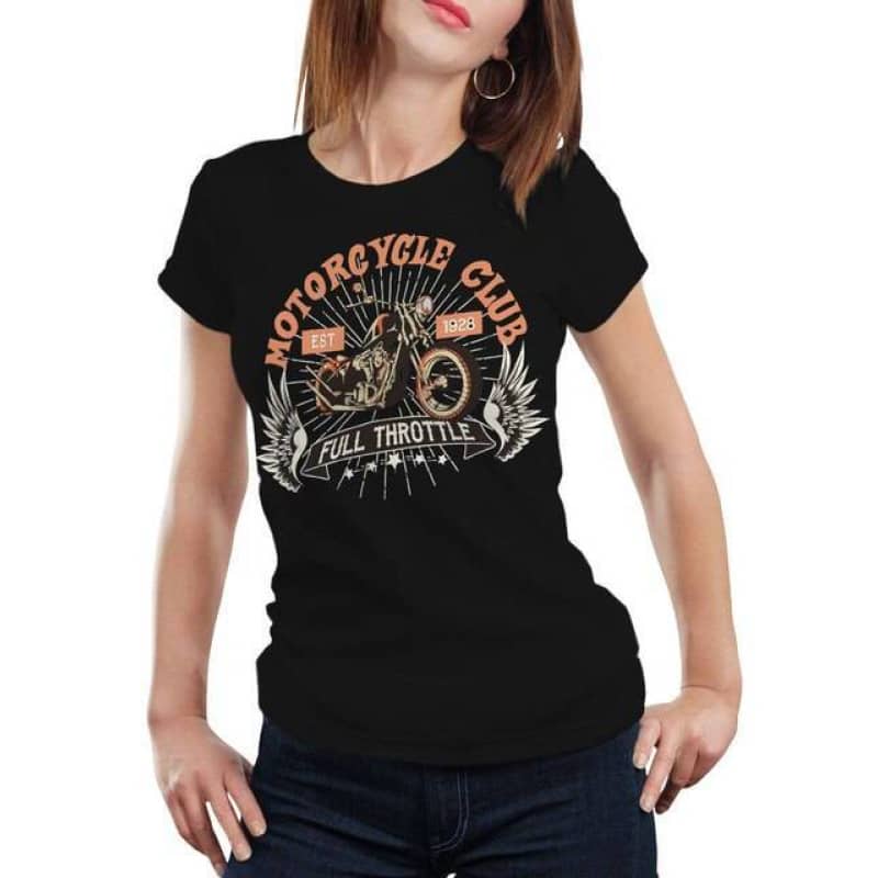 Tee shirt moto pour femme - motorcycle club