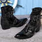 Chaussure de motard - santiags en cuir