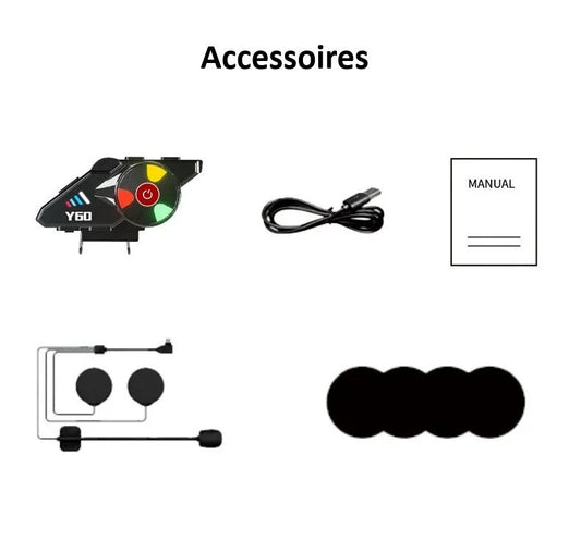 Intercom bluetooth moto y60 étanches