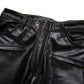 Pantalon de moto en cuir noir pour biker