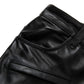 Pantalon de moto en cuir noir pour biker