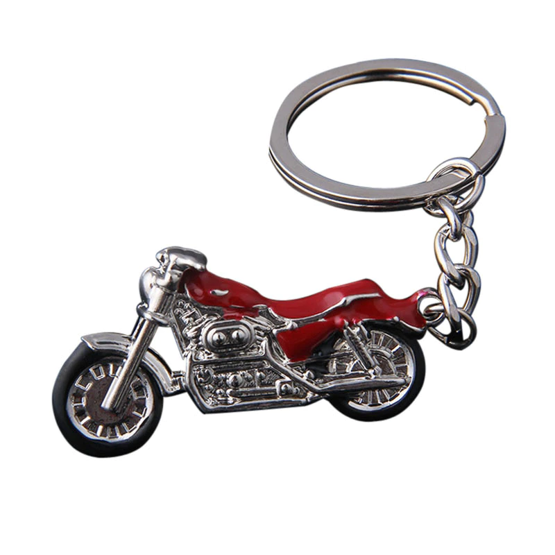 Porte clé moto rouge