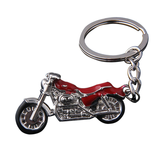 Porte clé moto rouge