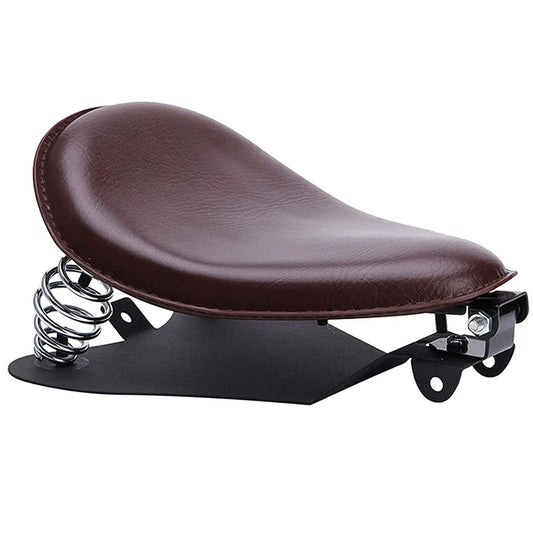 Selle de moto à ressort en cuir