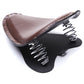 Selle de moto bobber en cuir marron
