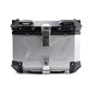 Top case moto 55l universel chrome en aluminium