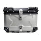 Top case moto 55l universel chrome en aluminium