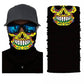 Tour de cou moto skull jaune