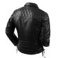 Veste biker en cuir noir pour homme type perfecto