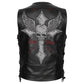 Gilet cuir biker - live fast