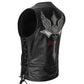 Gilet cuir biker - live fast