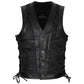 Gilet cuir biker - live fast