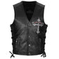Gilet cuir biker - live fast