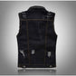 Gilet jean biker troué