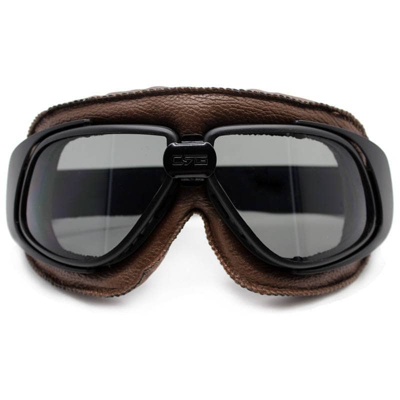 Lunette de moto en cuir