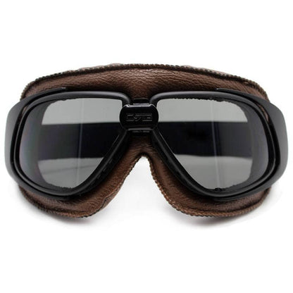 Lunette de moto en cuir
