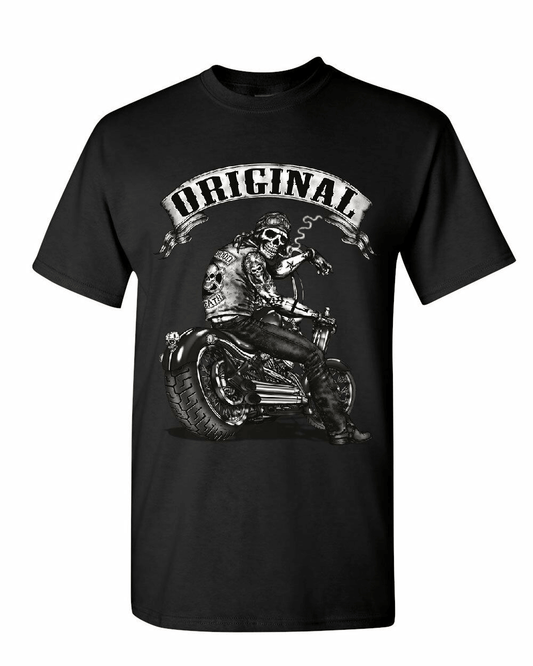 T-shirt de moto - original skull (noir)