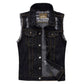 Gilet jean biker troué