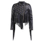 Veste biker cuir femme