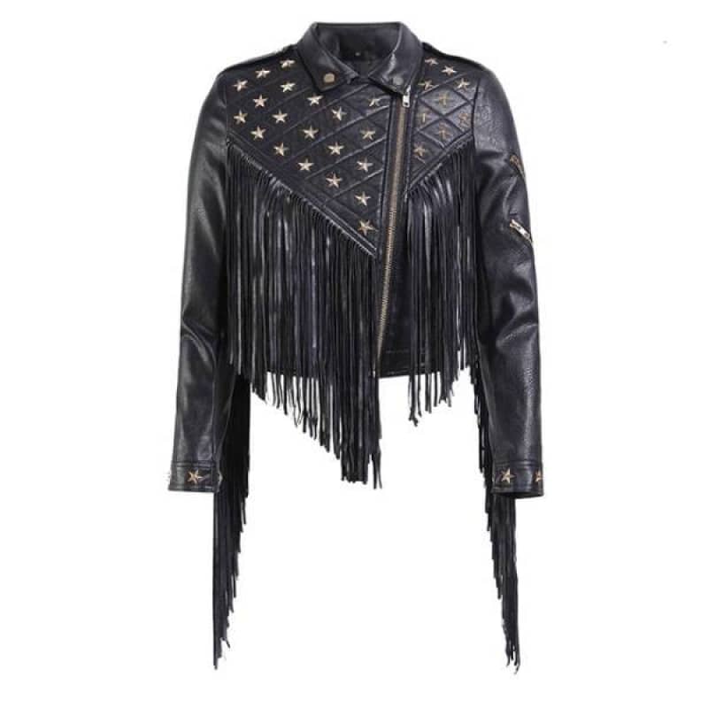 Veste biker cuir femme